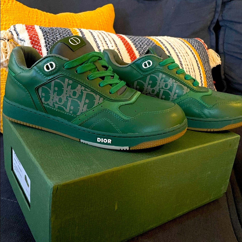 Mens FOREST GREEN Dior-like Sneakers Sz 11